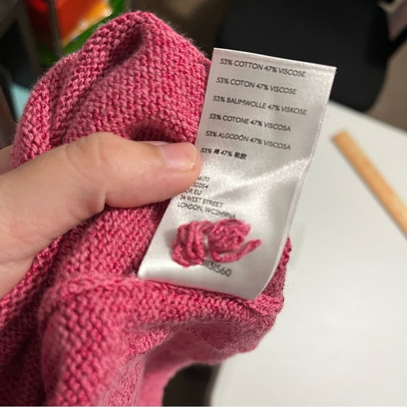 Anthropologie Camilla Pink V-Neck Knit Flowy Sweater Tank Medium R2 - Picture 5 of 8